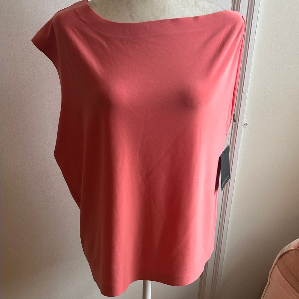 Norma Kamali Drop Shoulder Top NWT-Sz. Lg Papaya